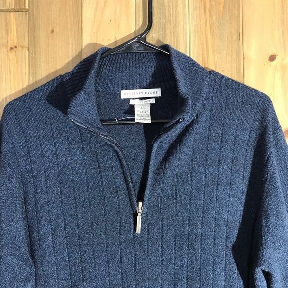 Geoffrey Beene Mens Front Zip Pullover Lightweight Collared Sweater Size S/P - Picture 4 of 10